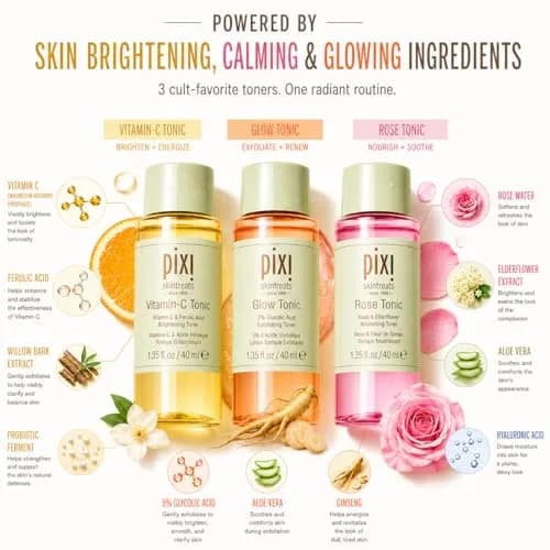 Pixi Hydrating Toner Trio | Gently Exfoliates, Brightens & Calms | Made in Korea thumbnail 5