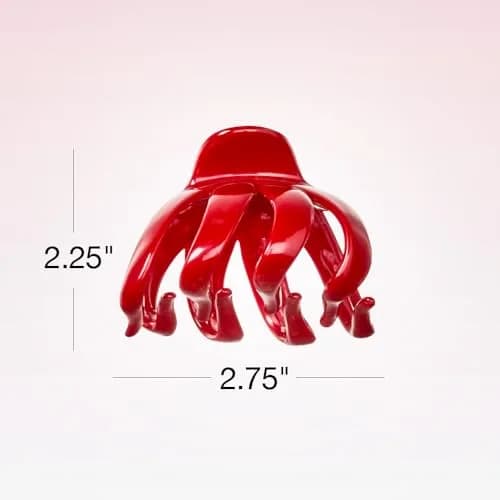 Scunci by Conair Octopus Claw Clip Set | Gold Glitter & Red, 2 Count thumbnail 2