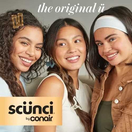 Scunci by Conair Octopus Claw Clip Set | Gold Glitter & Red, 2 Count thumbnail 3