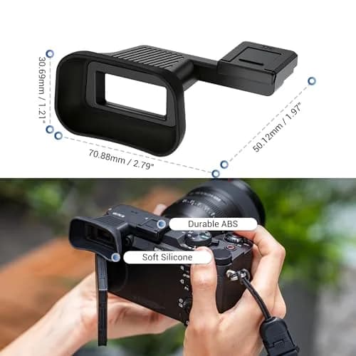 Kiorafoto Upgraded Eyecup for Sony A7C II A7CR 3.7cm (1.5in) | Built-in Cold Shoe Mount thumbnail 4