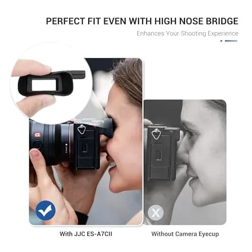 Kiorafoto Upgraded Eyecup for Sony A7C II A7CR 3.7cm (1.5in) | Built-in Cold Shoe Mount thumbnail 5