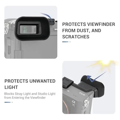 Kiorafoto Upgraded Eyecup for Sony A7C II A7CR 3.7cm (1.5in) | Built-in Cold Shoe Mount thumbnail 6