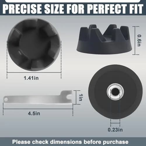 Wadoy Blender Coupler Replacement Parts for KitchenAid KSB5WH KSB5 KSB3 | High-Strength Rubber & Metal (3.9in) thumbnail 6