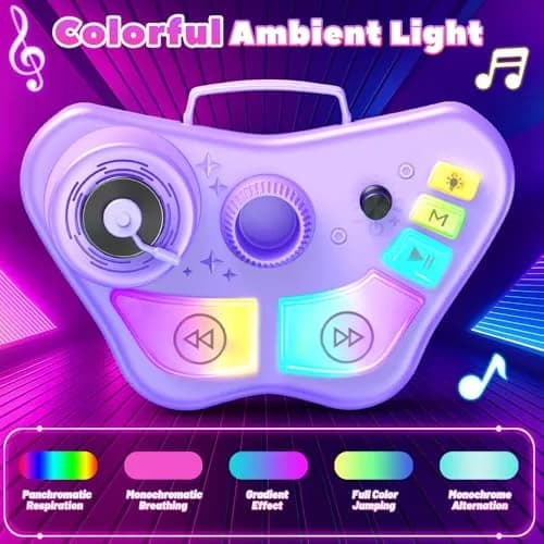 FunforFun! Kids Karaoke Machine with Wireless Mic & LED Lights | Rechargeable, Bluetooth, for Ages 3-8 thumbnail 2