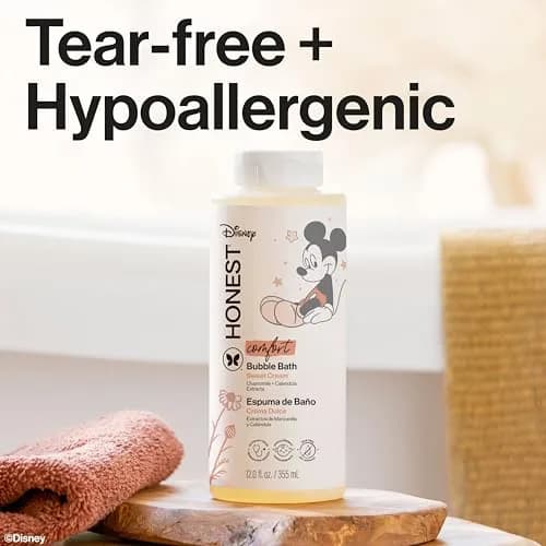 The Honest Company Disney Mickey Mouse Comfort Sweet Cream Bubble Bath 355ml (12 Fl Oz) | Tear-Free Gentle Cleanser thumbnail 2