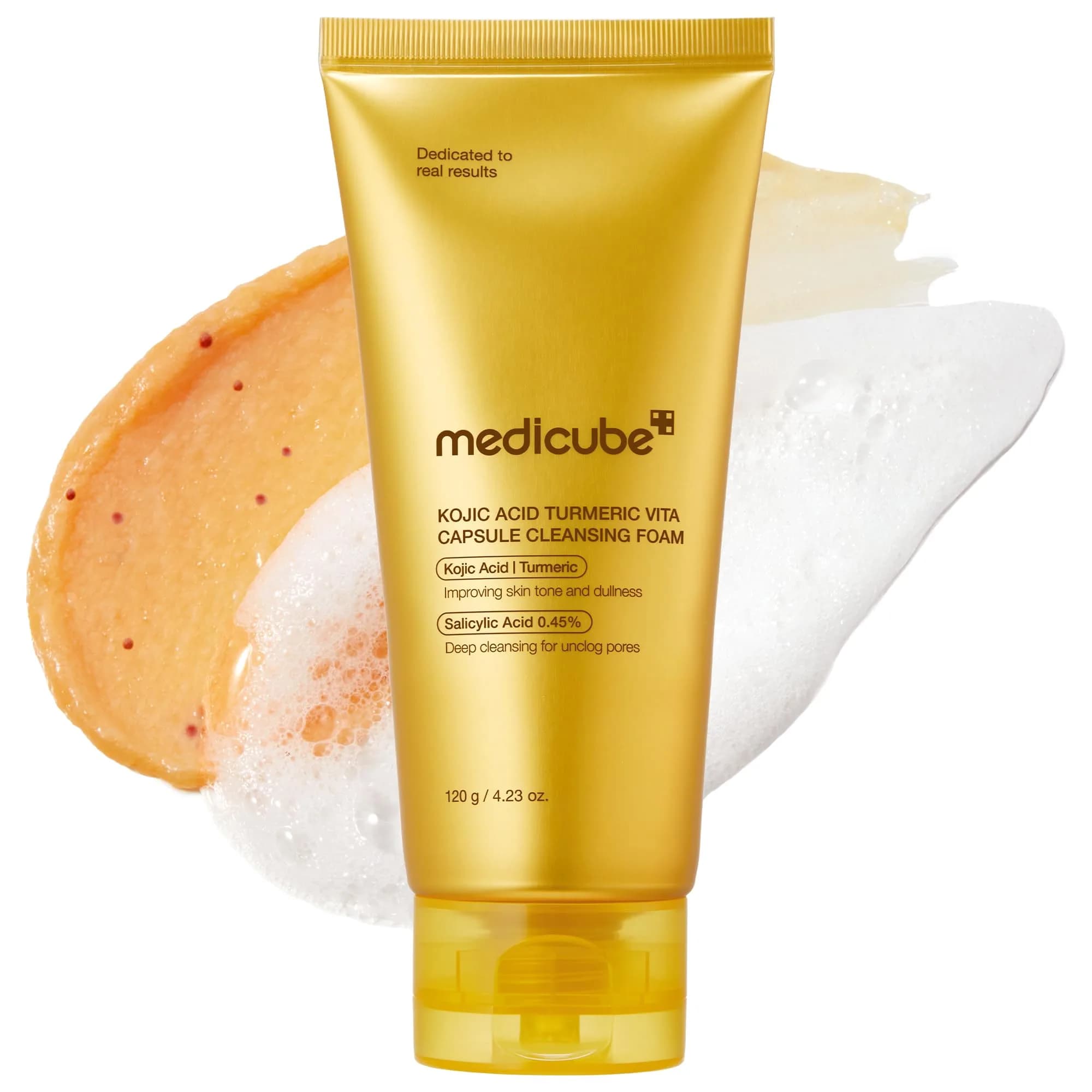 medicube Turmeric Capsule Foam Cleanser 125ml (4.23 Fl Oz) | Brightens & Balances Uneven Skin Tone