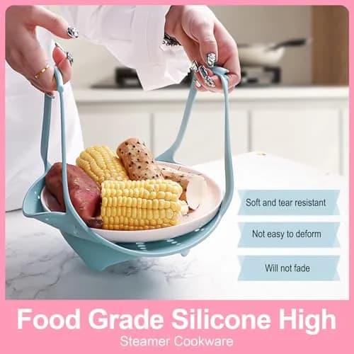 Vbvbip Collapsible Silicone Steamer Basket Small Size | Foldable Microwave Safe Kitchen Essential thumbnail 6