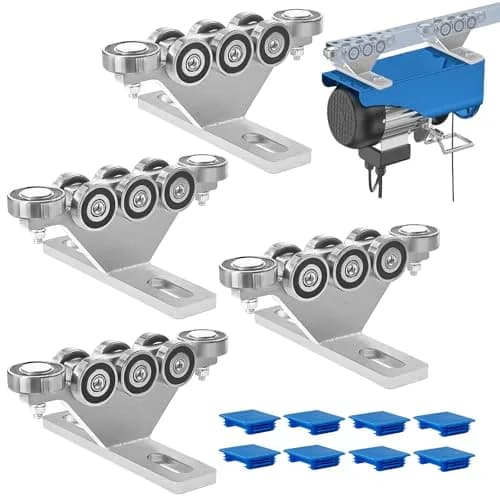 LookFox 6+2 Wheel Hoist Trolley,Anti-Lock&Anti-Fall, 4pack Unistrut Trolley | Heavy-Duty Material Handling thumbnail 1