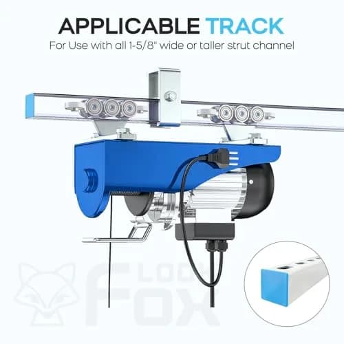 LookFox 6+2 Wheel Hoist Trolley,Anti-Lock&Anti-Fall, 4pack Unistrut Trolley | Heavy-Duty Material Handling thumbnail 5