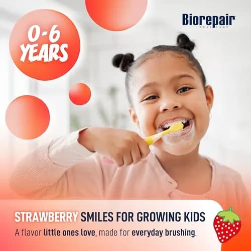 Biorepair Kids Toothpaste Strawberry 60g (2.12 Oz) | Hydroxyapatite Enamel Protection thumbnail 7
