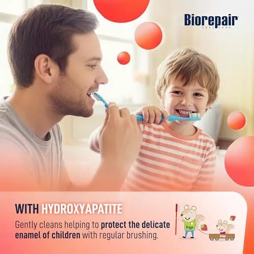 Biorepair Kids Toothpaste Strawberry 60g (2.12 Oz) | Hydroxyapatite Enamel Protection thumbnail 3