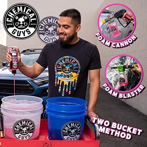 Chemical Guys Mr. Pink Foaming Car Wash Soap & Chenille Mitt Kit 473ml (16 fl oz) | Scratch-Free Wash for All Surfaces thumbnail 6