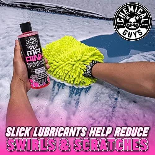 Chemical Guys Mr. Pink Foaming Car Wash Soap & Chenille Mitt Kit 473ml (16 fl oz) | Scratch-Free Wash for All Surfaces thumbnail 3