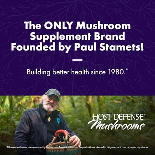 Host Defense Lion's Mane Brain & Focus Support, 240 (2 Units of 120 Ct) | Vegan Mushroom Supplement for Memory & Clarity thumbnail 3