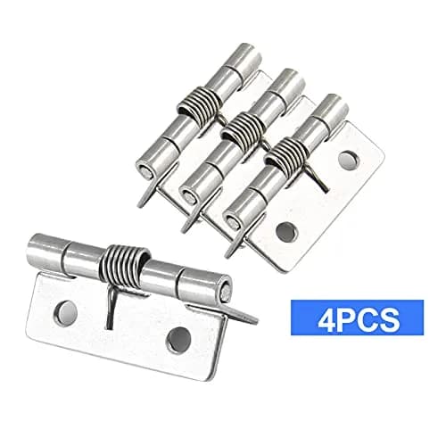 Luomorgo Spring Loaded Cabinet Hinges 40mm (1.57 Inch) Stainless Steel Self Closing | Pack of 8 Hinges with Screws thumbnail 3