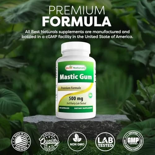 Best Naturals Mastic Gum 500 mg 120 Capsules (Pack of 2) | Supports Gastrointestinal and Oral Health thumbnail 5