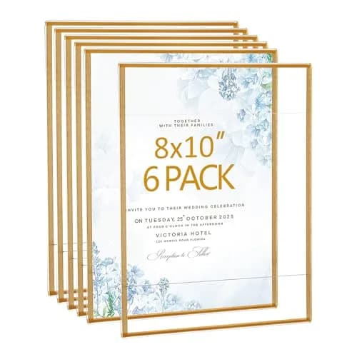 Bolidery Acrylic Picture Frames 8x10 Set of 6 | Modern Wall Decor for Home & Office thumbnail 1