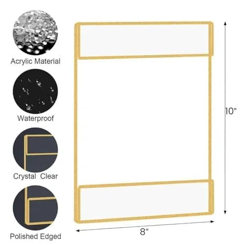 Bolidery Acrylic Picture Frames 8x10 Set of 6 | Modern Wall Decor for Home & Office thumbnail 4