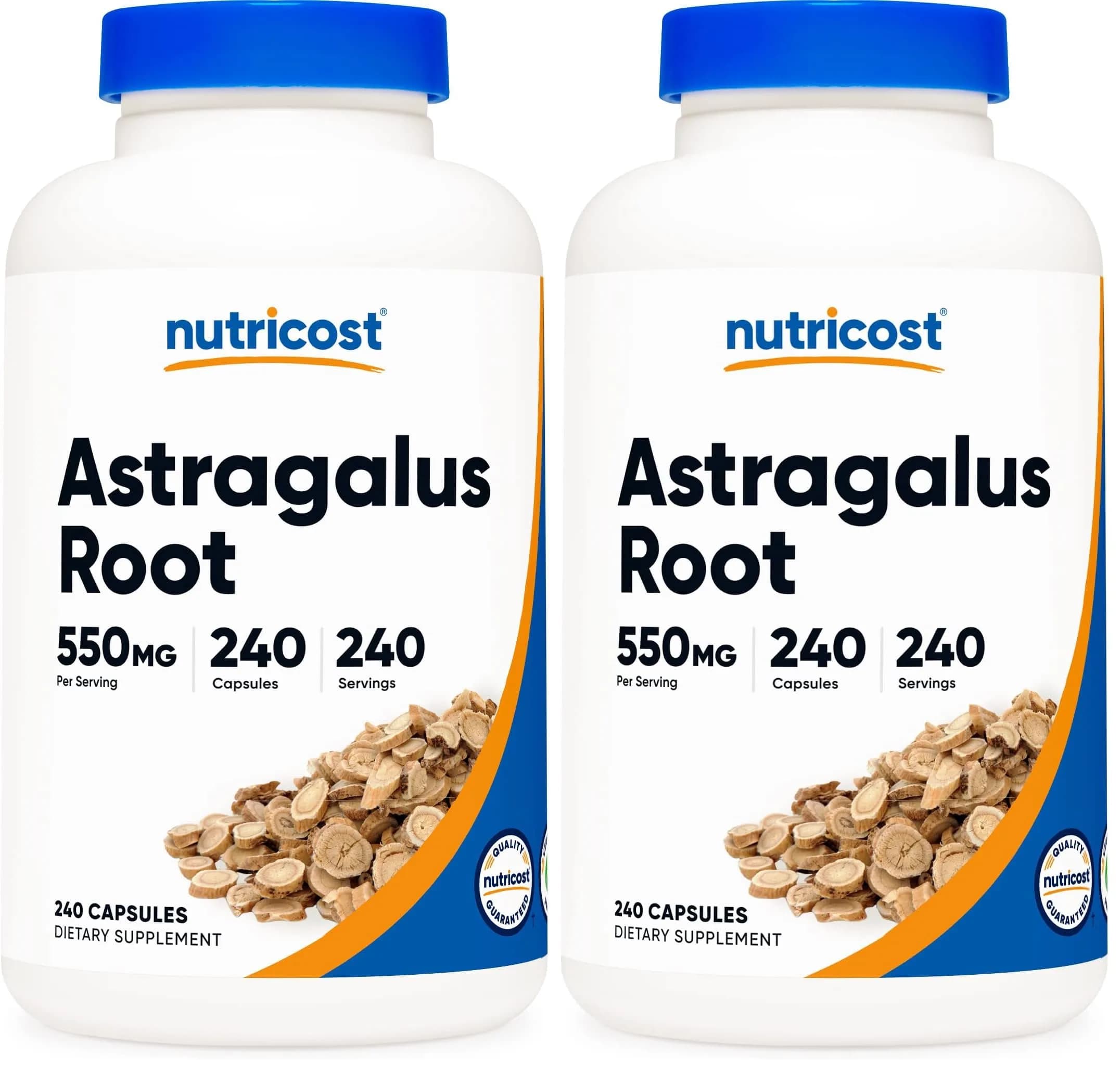 Nutricost Astragalus Capsules 550mg 240 Count (Pack of 2) | Vegetarian Herbal Supplement
