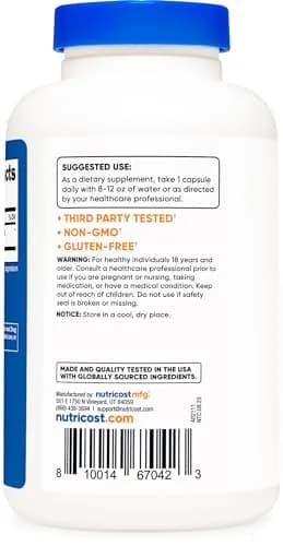 Nutricost Astragalus Capsules 550mg 240 Count (Pack of 2) | Vegetarian Herbal Supplement thumbnail 3
