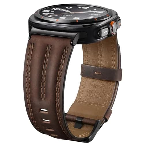 Tlselt Leather Band for Samsung Galaxy Watch Ultra 2/Ultra 47mm | Vintage Rugged Style, All-Day Comfort thumbnail 1