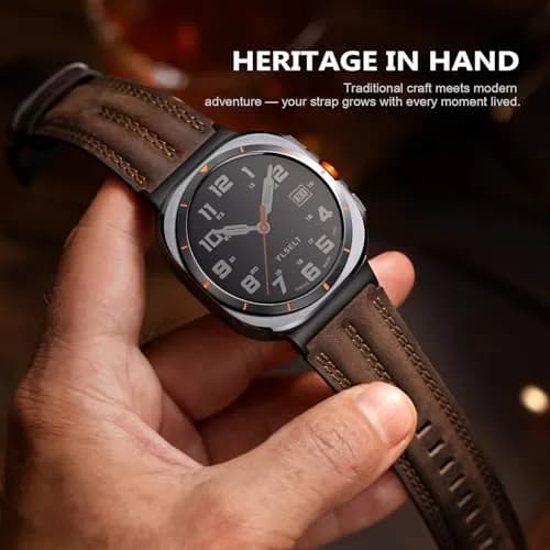 Tlselt Leather Band for Samsung Galaxy Watch Ultra 2/Ultra 47mm | Vintage Rugged Style, All-Day Comfort thumbnail 7