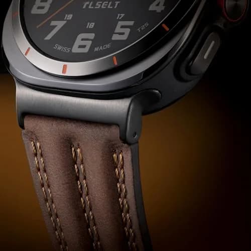Tlselt Leather Band for Samsung Galaxy Watch Ultra 2/Ultra 47mm | Vintage Rugged Style, All-Day Comfort thumbnail 3