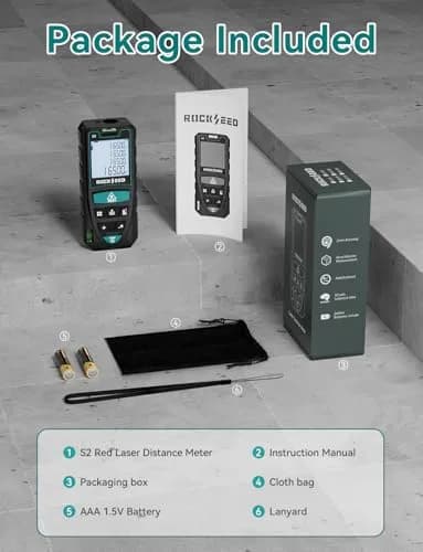 RockSeed Laser Measure 328Ft Deep Blue | High Accuracy & Portable Laser Distance Meter thumbnail 7