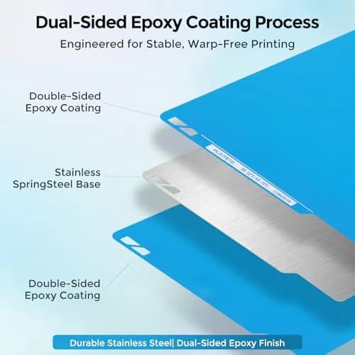 Comgrow ArcticGrip Aurora Build Plate 257x257mm | Frost Matte Blue Cold Print Surface for Bambu Lab A1/P1/X1 thumbnail 6