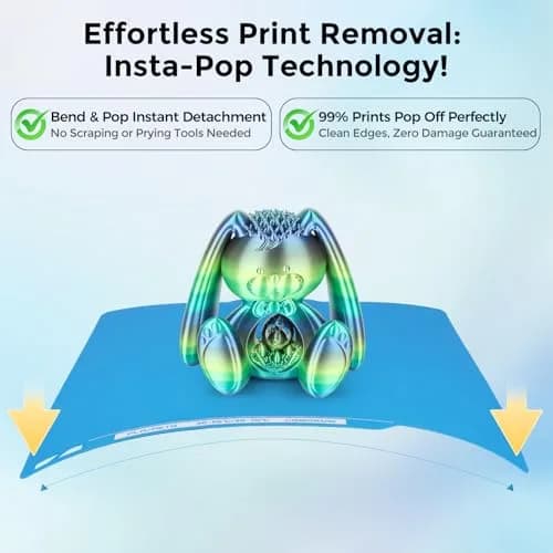 Comgrow ArcticGrip Aurora Build Plate 257x257mm | Frost Matte Blue Cold Print Surface for Bambu Lab A1/P1/X1 thumbnail 7