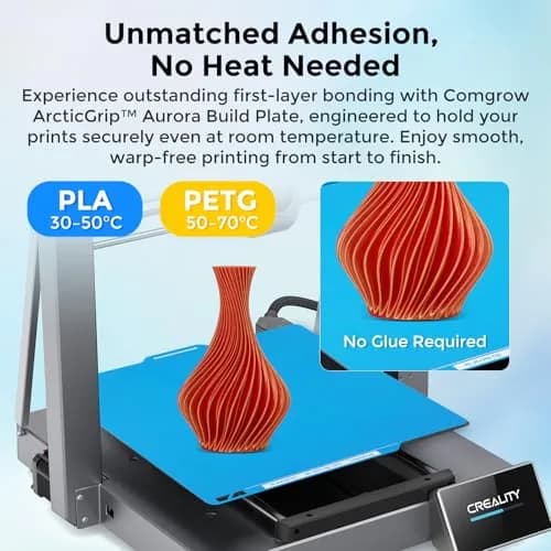 Comgrow ArcticGrip Aurora Build Plate 257x257mm | Frost Matte Blue Cold Print Surface for Bambu Lab A1/P1/X1 thumbnail 2