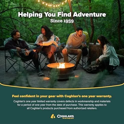 Coghlan's Double Cast Iron Camp Cooker – Pre-Seasoned Double Pie Iron for Campfire Cooking, Makes 2 Camping Pies at Once, Removable Handles, Wooden Grips & Cleaning Scrubber thumbnail 8
