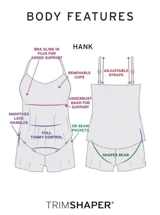 Trimshaper Full Tummy Control Hank Swim Romper with Removable Cups & Adjustable Straps | Confetti Dot Ombre, Size 16 thumbnail 4