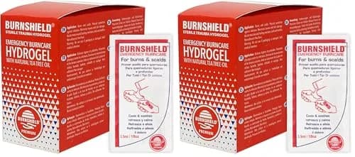 Burnshield First Aid Burn Relief Hydrogel Sachets, 25 Count (Pack of 2) | Immediate Burn Relief with Tea-Tree Oil thumbnail 1