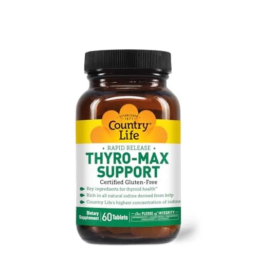 Country Life Thyro-Max Support - Kelp-Derived Iodine & L-Tyrosine | Supports Thyroid & Metabolism thumbnail 2