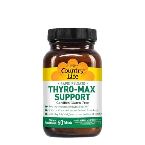 Country Life Thyro-Max Support - Kelp-Derived Iodine & L-Tyrosine | Supports Thyroid & Metabolism thumbnail 3