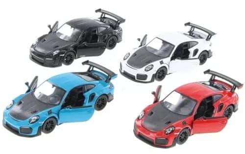 KiNSMART 2010 Porsche 911 GT2 RS 1:36 Scale Die Cast Metal Model Toy Sports Car (4 Set, Black) | ASTM-Tested Non-Riding Toy Vehicle thumbnail 1