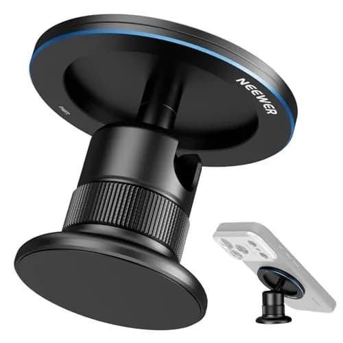 NEEWER Magnetic Phone Tripod Mount with Ball Head & 1/4" Thread | Silver, 79g (2.8oz) thumbnail 1
