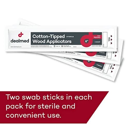 Dealmed 6" Sterile Cotton-Tipped Wood Applicators (15.24 cm) | 400 Count for Medication, Cleaning, Arts & Crafts thumbnail 4