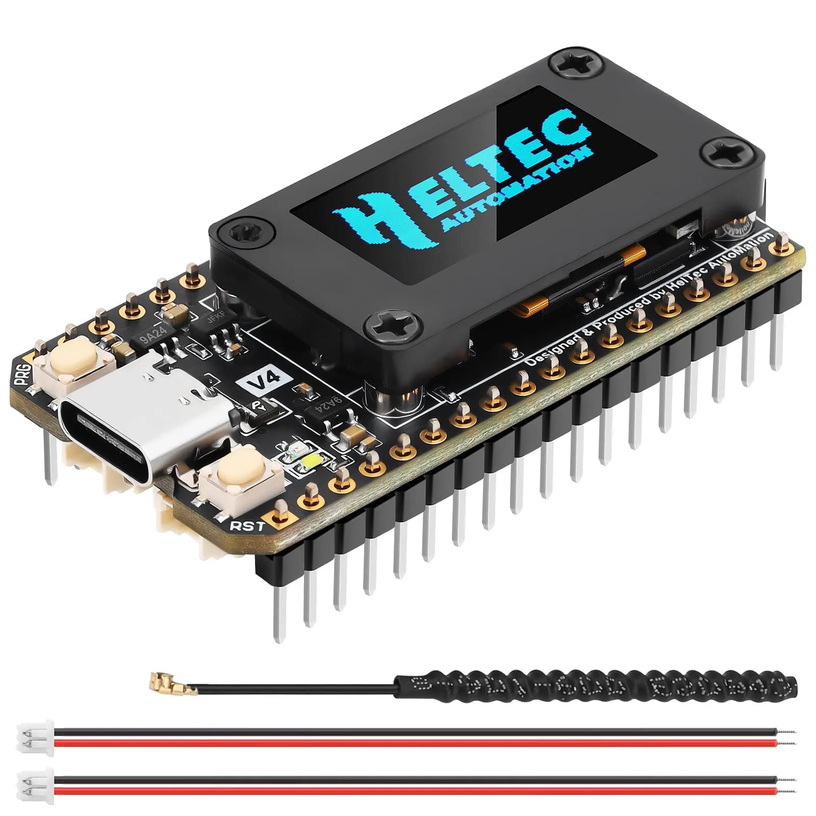 Meshnology ESP32 LoRa V4 Development Board | Upgraded ESP32-S3 SX1262 IoT Module with OLED & GPS Support