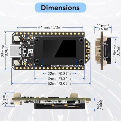 Meshnology ESP32 LoRa V4 Development Board | Upgraded ESP32-S3 SX1262 IoT Module with OLED & GPS Support thumbnail 6