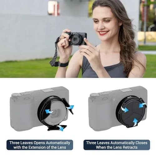 JJC Auto Open Close Lens Cap for Ricoh GR IV GRIV GR4 | No Vignetting, Lightweight, Anti Dust thumbnail 2