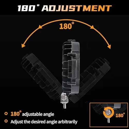 SAN YOUNG 7 Inch Round LED Off Road Lights 201W 12000lm (4 Pack) | Flood Spot Combo Beam for Trucks, ATVs, UTVs thumbnail 6