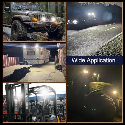 SAN YOUNG 7 Inch Round LED Off Road Lights 201W 12000lm (4 Pack) | Flood Spot Combo Beam for Trucks, ATVs, UTVs thumbnail 8