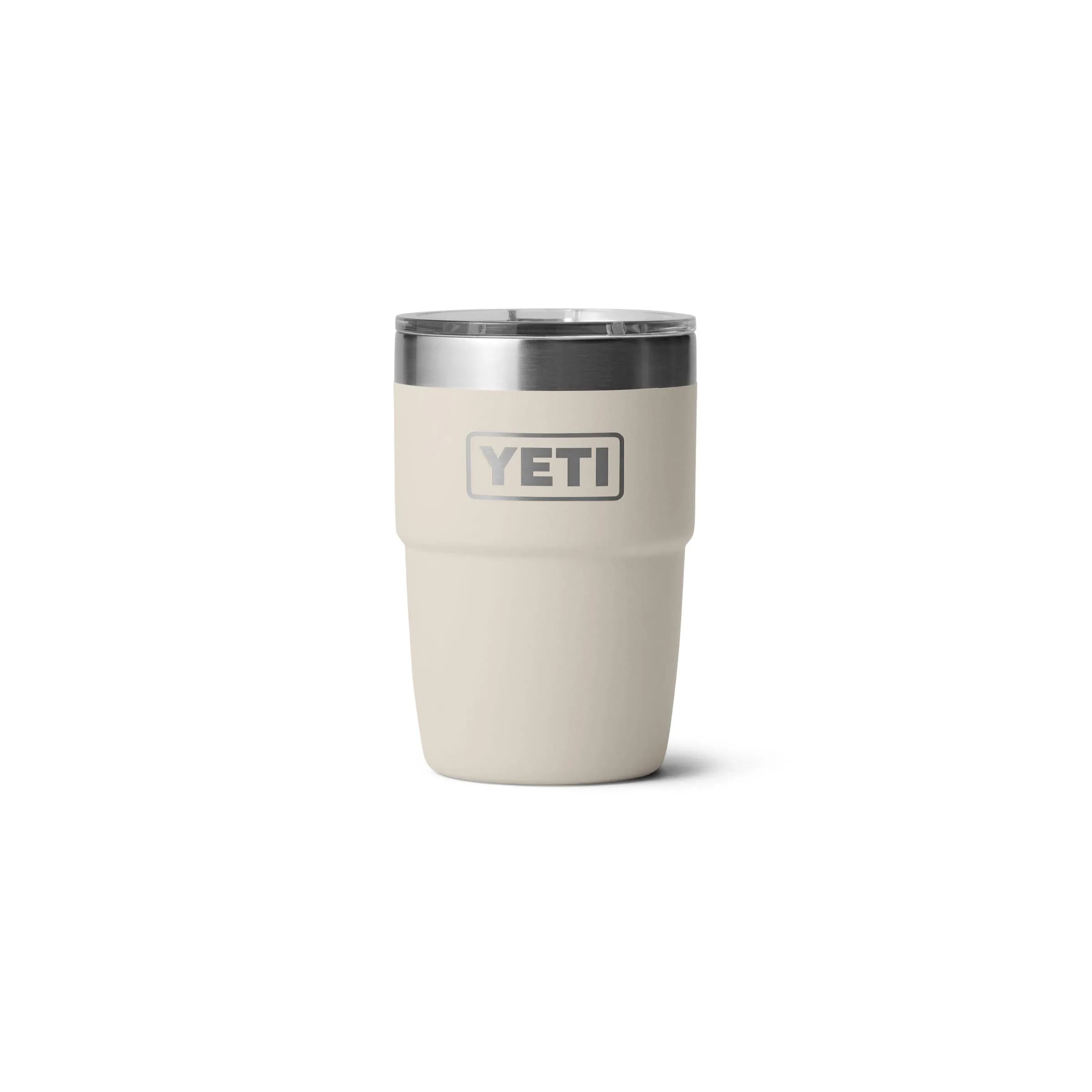 YETI Rambler 8 oz Insulated Coffee Mug with Lid | DuraSip Ceramic Lined Stackable Cup — Cape Taupe