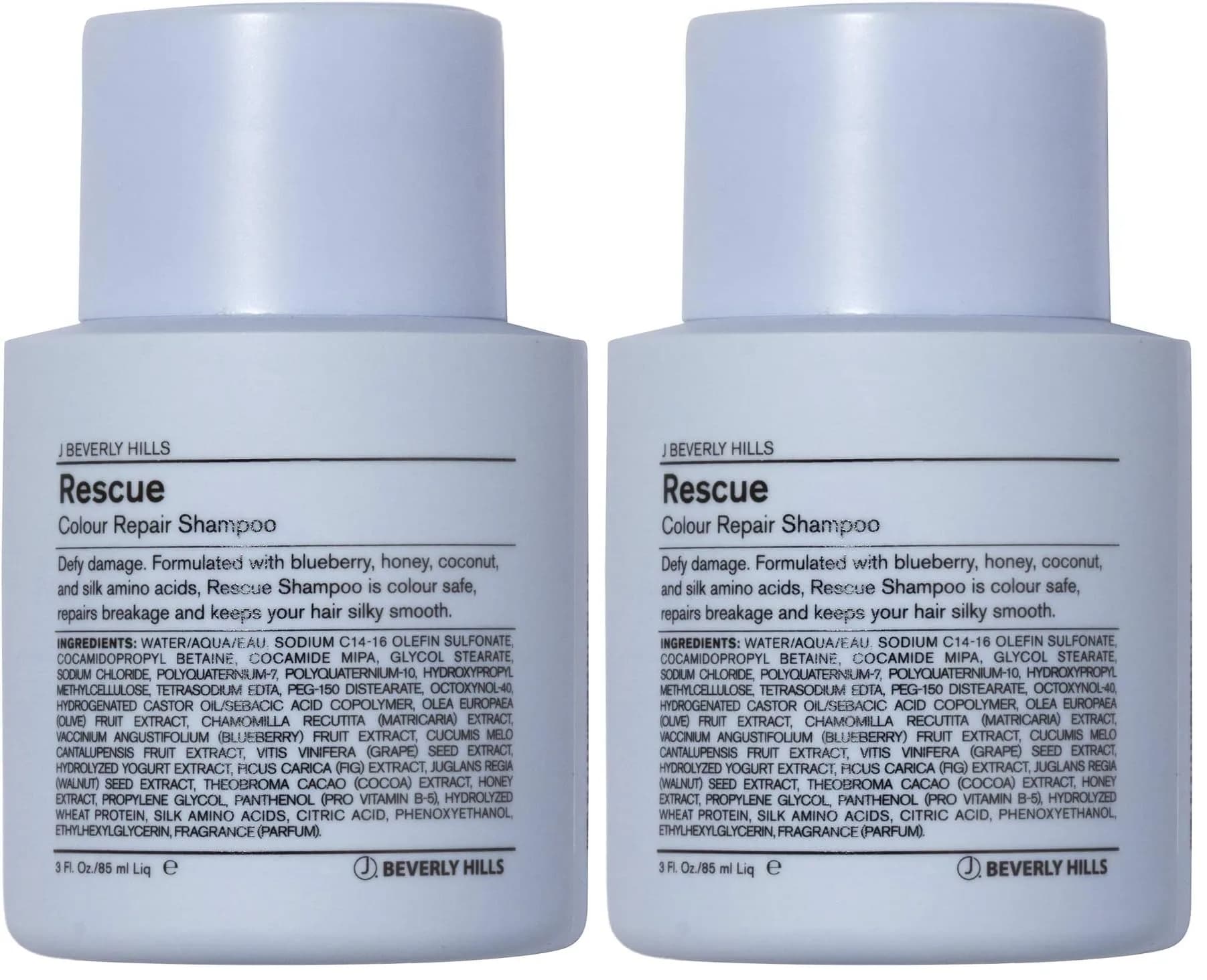 J Beverly Hills Rescue Color Repair Shampoo 12 Oz | Sulfate-Free, Color Safe, Repairs Damage — 3 Fl Oz
