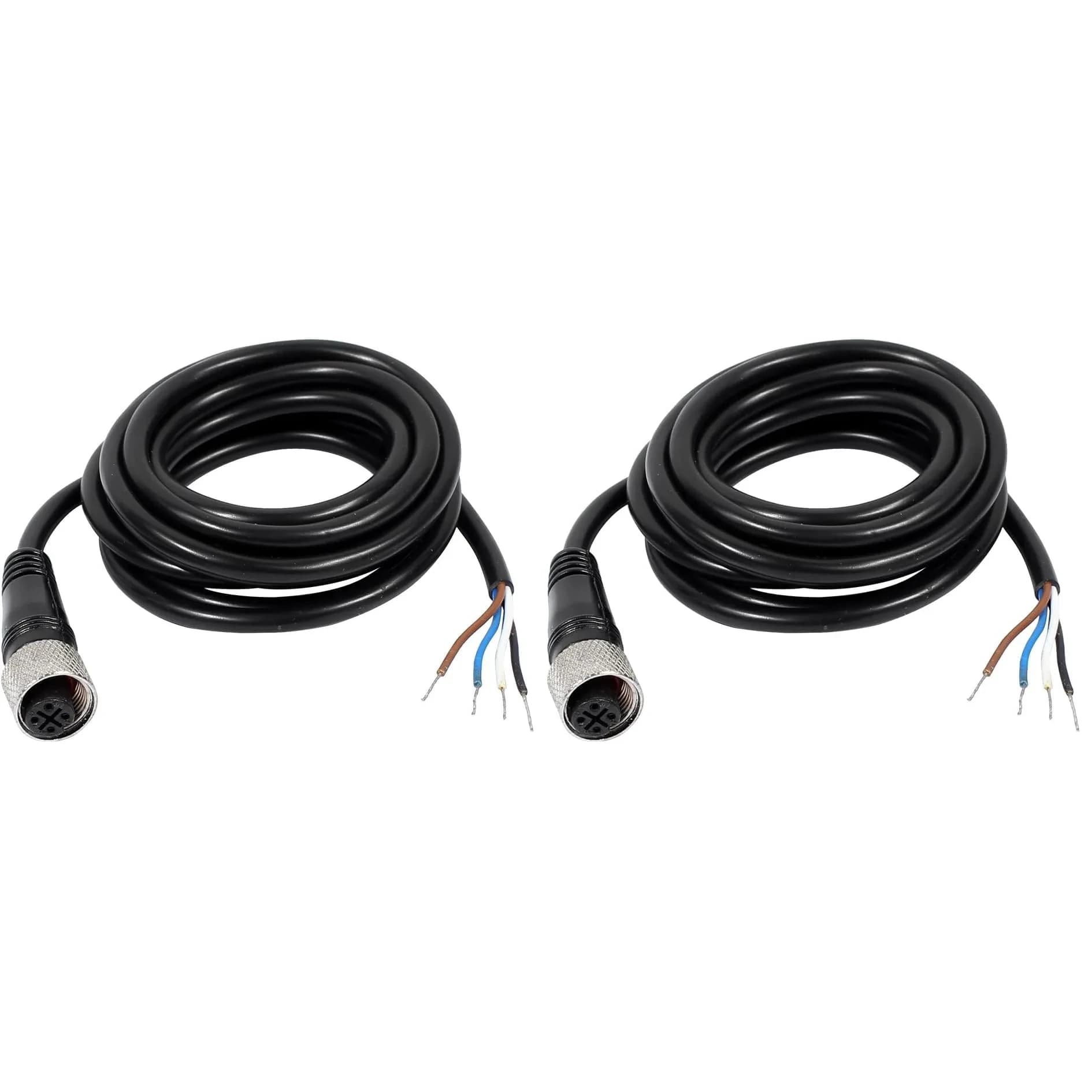 uxcell M12 Female Straight 4 Pin Connector Aviation Socket Electrical Cable 2m (Pack of 2) | 2 Meter Length - main product image