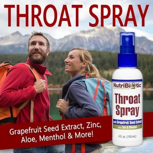 NutriBiotic Throat Spray with GSE 237ml (8 Fl Oz) | Soothing Sore Throat Support with Zinc & Menthol thumbnail 5