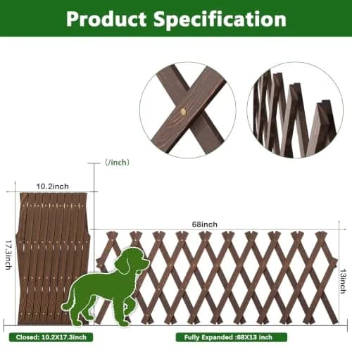Tilinyan & one Expandable Garden Trellis 13" x 68" (4 PCS) | Climbing Plant Support Structure for Outdoor Vines thumbnail 2