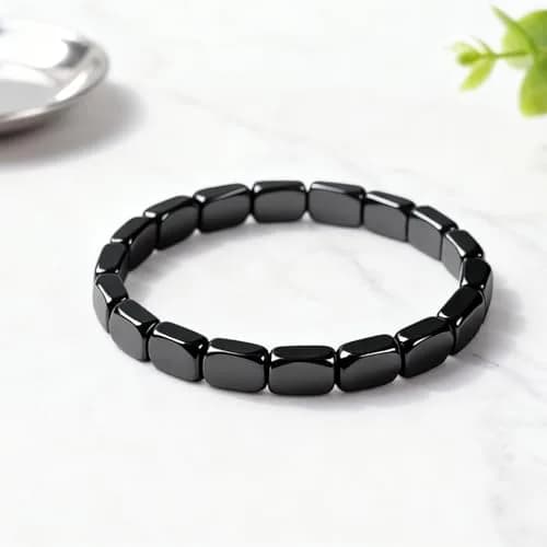 NORLSO Hematite Bracelet for Men Reclaim Your Edge Confidence Natural Hematite Stone Stretch Beaded Bracelet Male Energy Inspirational Jewelry Gifts thumbnail 7